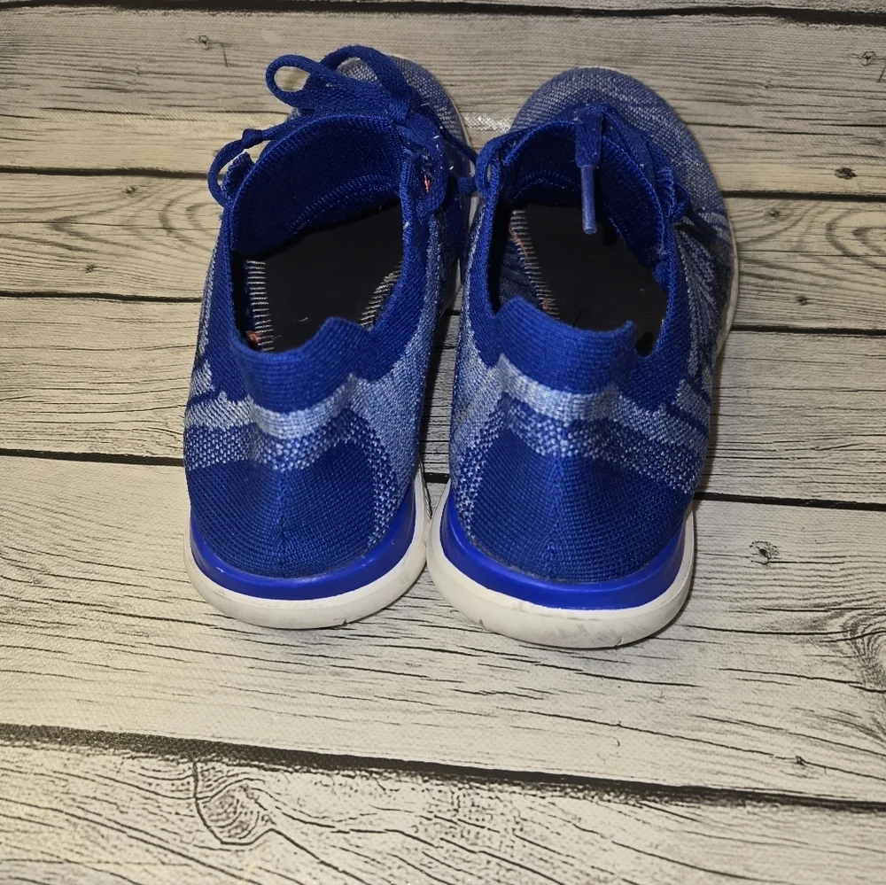 Nike Free 4.0 Flyknit Women's Size 8.5 Running Shoes Racer Blue